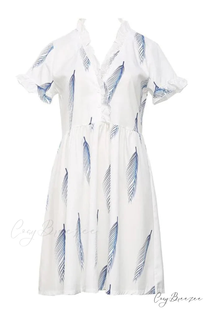 Dew Shoulder White Trendy Ankle Length Dress