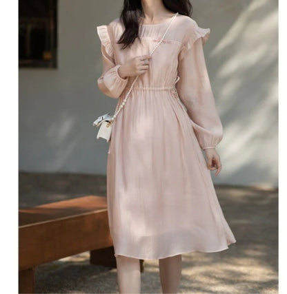 A Line Graceful Loose Midi Dress