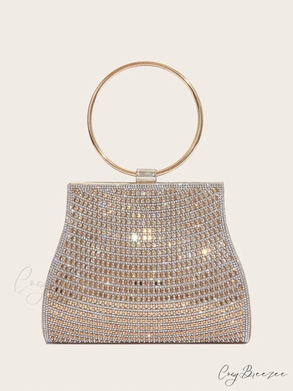 Diamond Rhinestones Bridal Evening Clutch Bag Gold clutchbag-250126