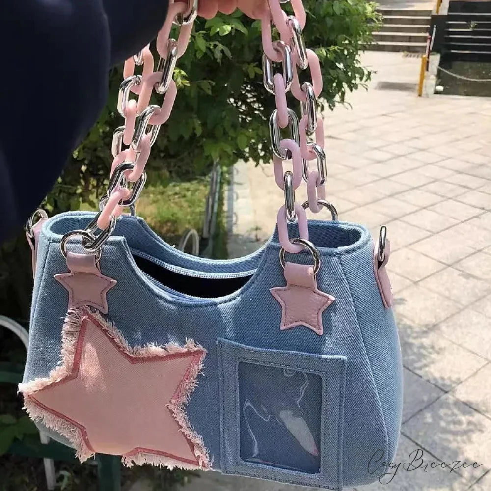 Diamond Silver Leather Crossbody shoulder-250126