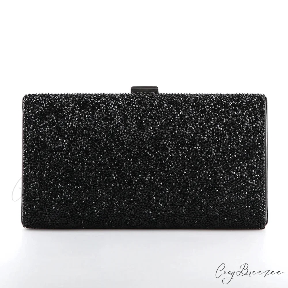 Diamond Wedding Clutch Evening Party Bag Design A black clutchbag-250126