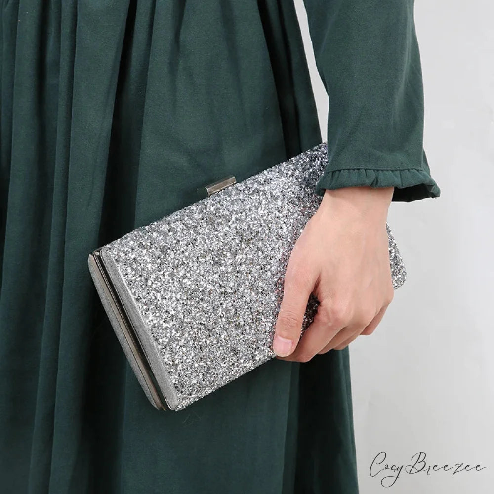 Diamond Wedding Clutch Evening Party Bag Design A silver clutchbag-250126