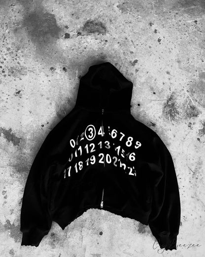 Digital Printing Oversize Hoodie black 1 / M hoodies-241228