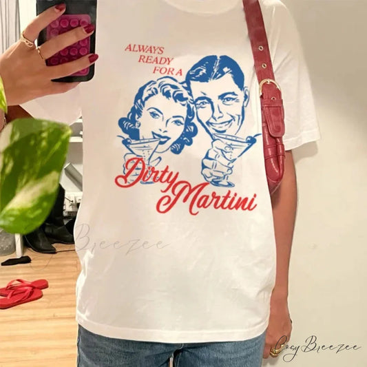 Dirty Martini Classic Cocktail Tee WHITE / S t-shirt-250223