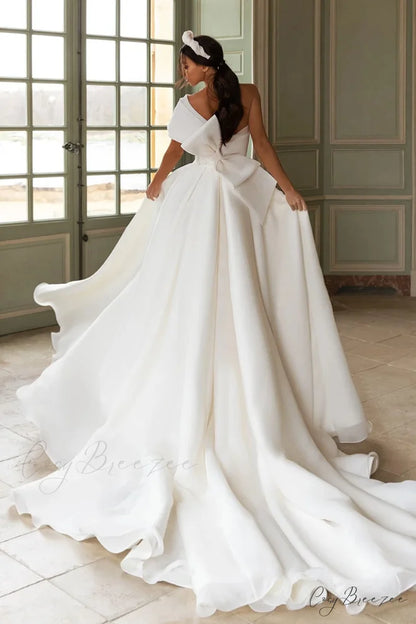 Divine Inspiration Graceful Off-the-Shoulder Wedding Dress