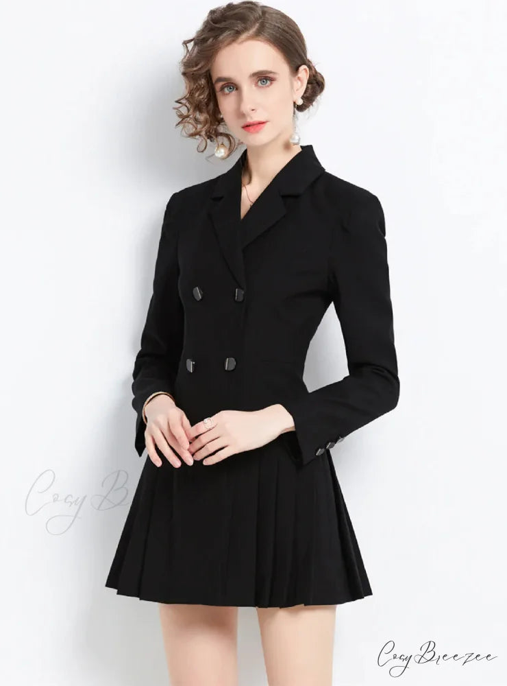 Double Breasted Collar Dress Suit