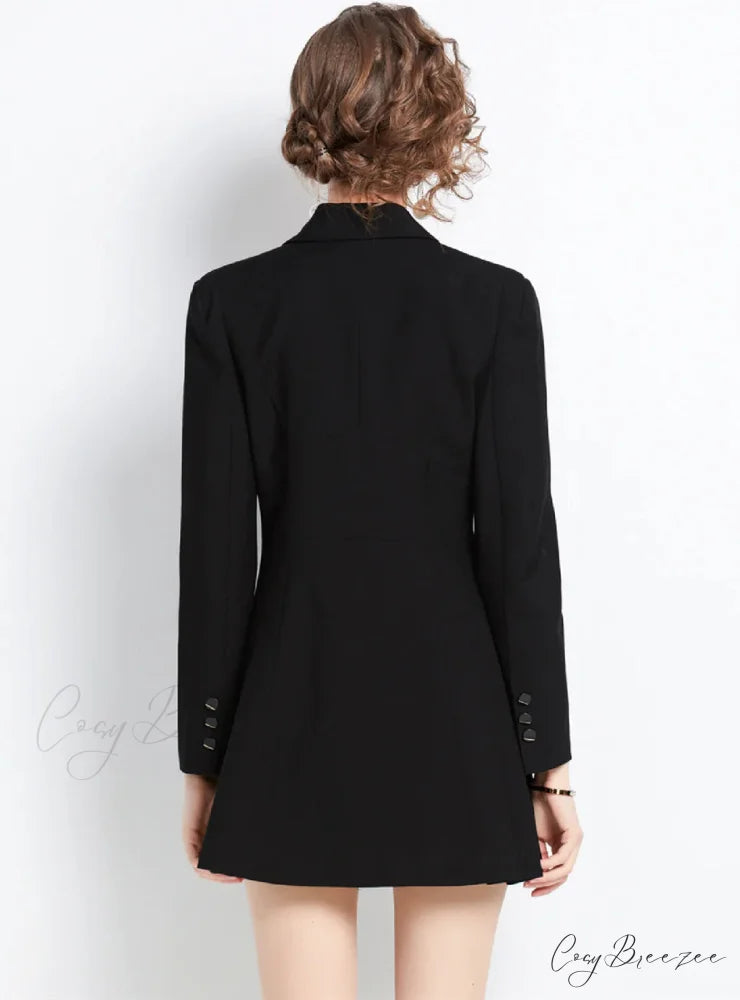 Double Breasted Collar Dress Suit