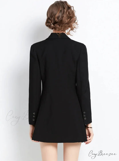 Double Breasted Collar Dress Suit