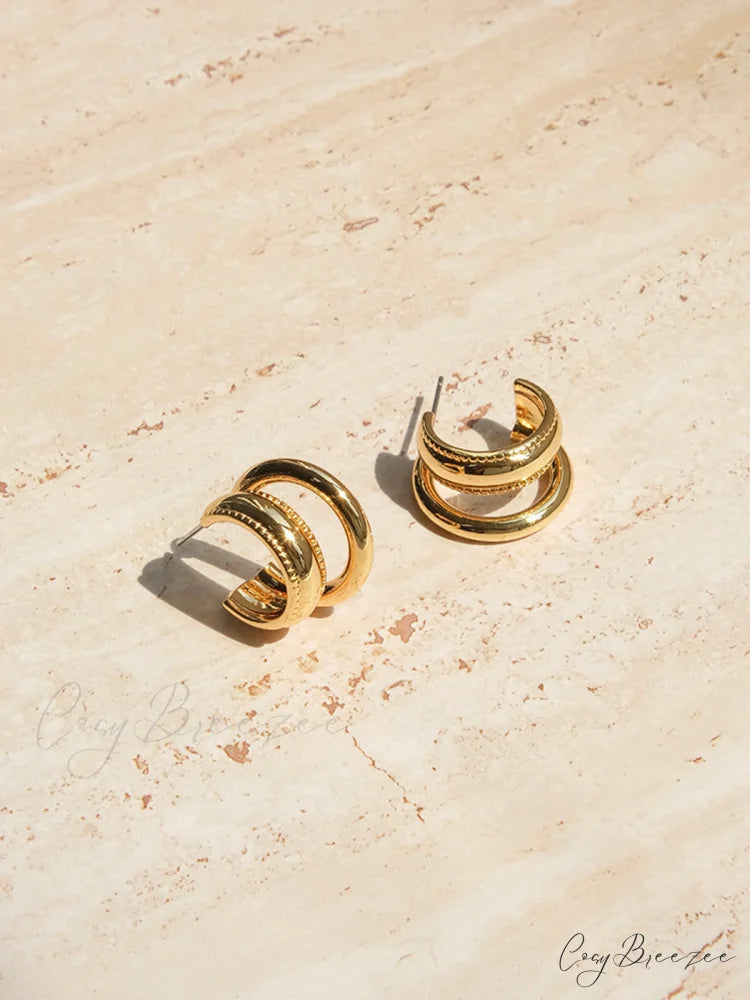 Doule Charming Loops Earrings