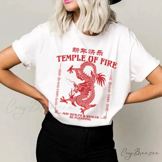 Dragon Zodiac Short Sleeve Tee WHITE / S t-shirt-250223