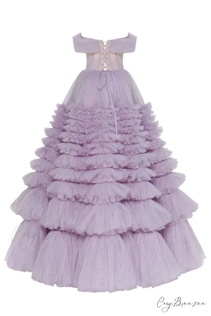 Duchess Off-The-Shoulder Graceful Prom Maxi Dress