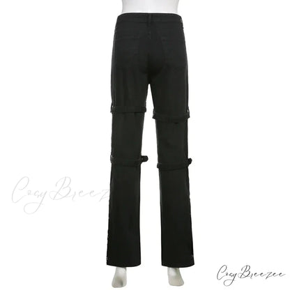 E-girl Black Cargo Halloween Pants