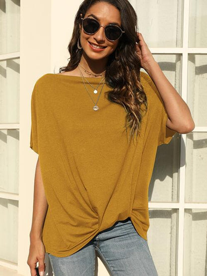 One Shoulder Short Sleeve T-Shirt Honey .925 clothes Manny off the shoulder shirt Ship From Overseas shirt shirts short sleeve short sleeve shirt short sleeve top top tops