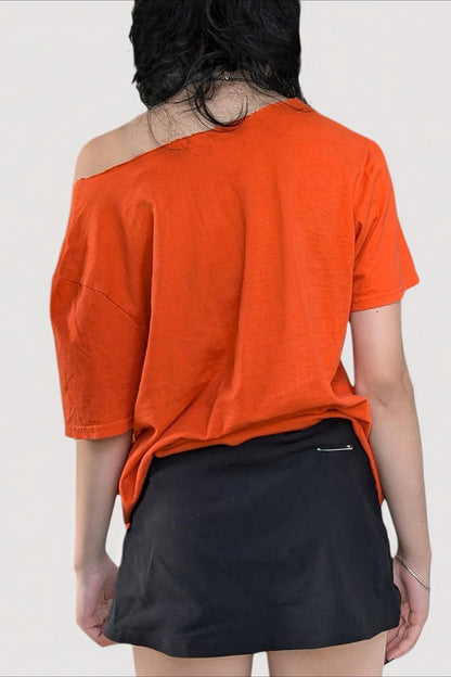 Distressed Print Loose Fit T-Shirt
