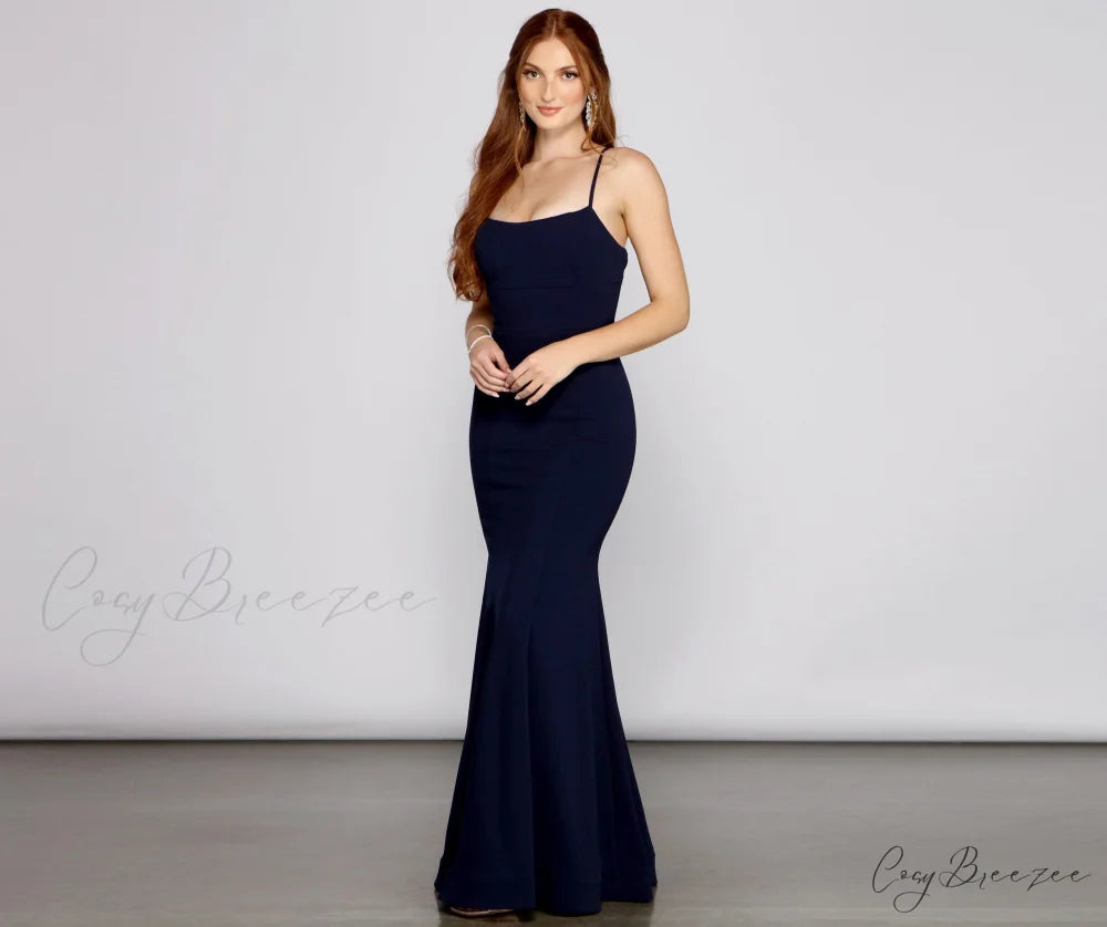 Eden Formal Stylish Lace-Up Mermaid Dress