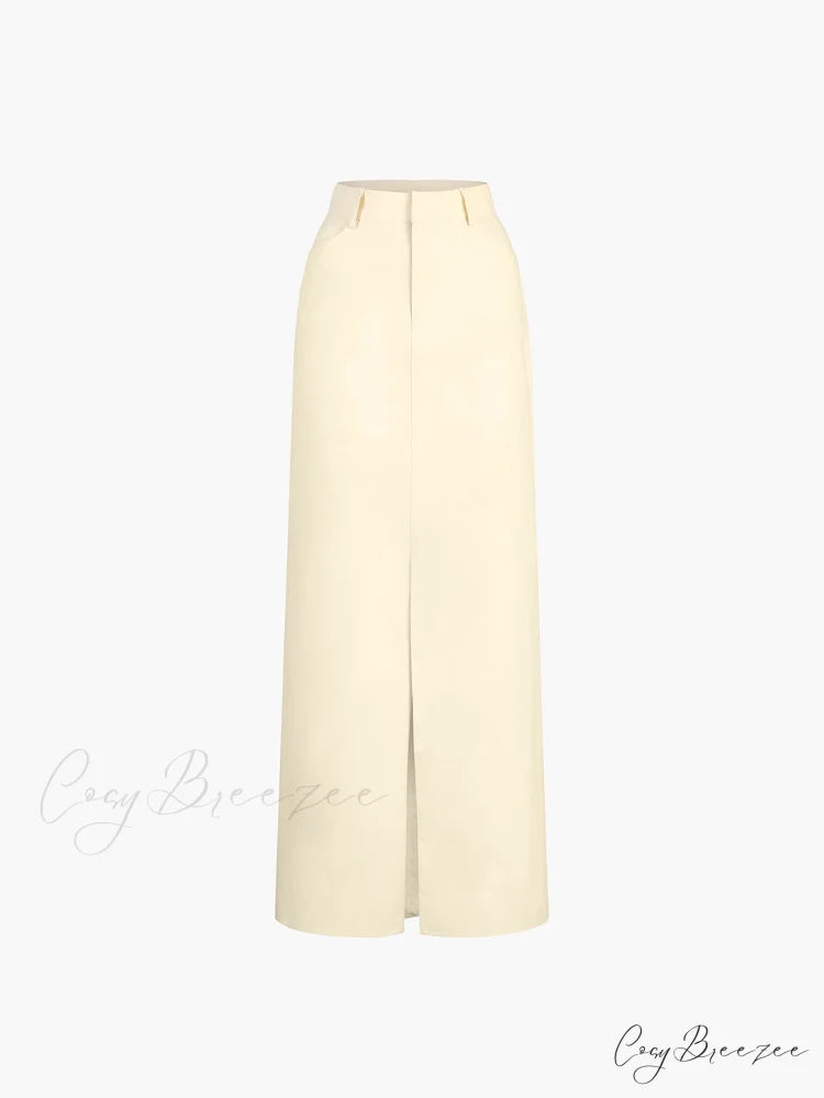 Effortless Slit Graceful Maxi Skirt