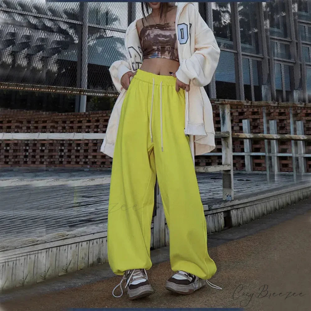 Elastic High Waist Dance Pants pants-241228