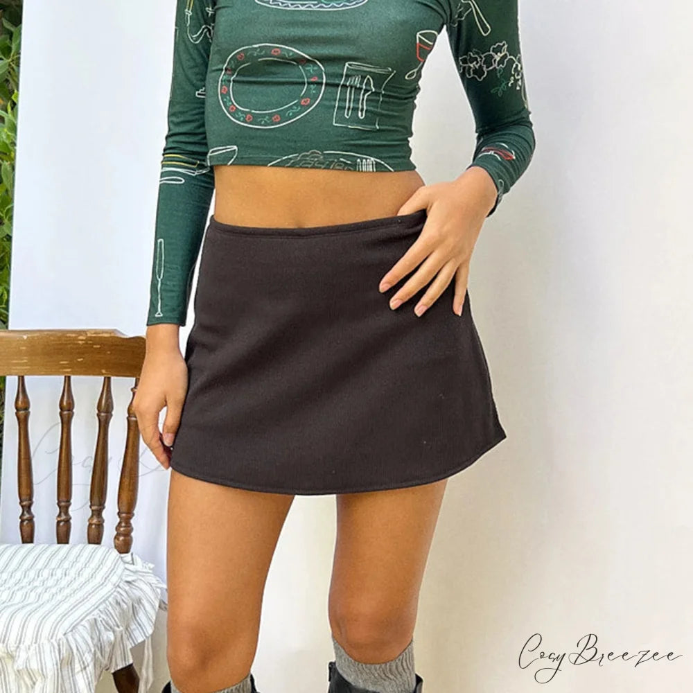 Elastic Side Slit Pencil Skirt Black / S skirts-250223