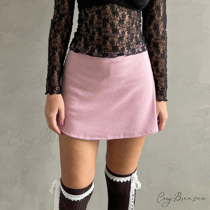 Elastic Side Slit Pencil Skirt skirts-250223