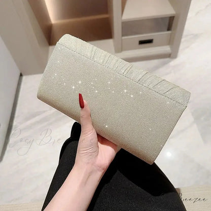Elegant Gold Silver Banquet Clutch Shoulder Bag Purse clutchbag-250126