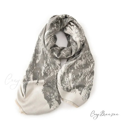 Elegant Lightweight Stylish Fall Winter Color Matching Thick Long Wide Thermal Scarf WHITE