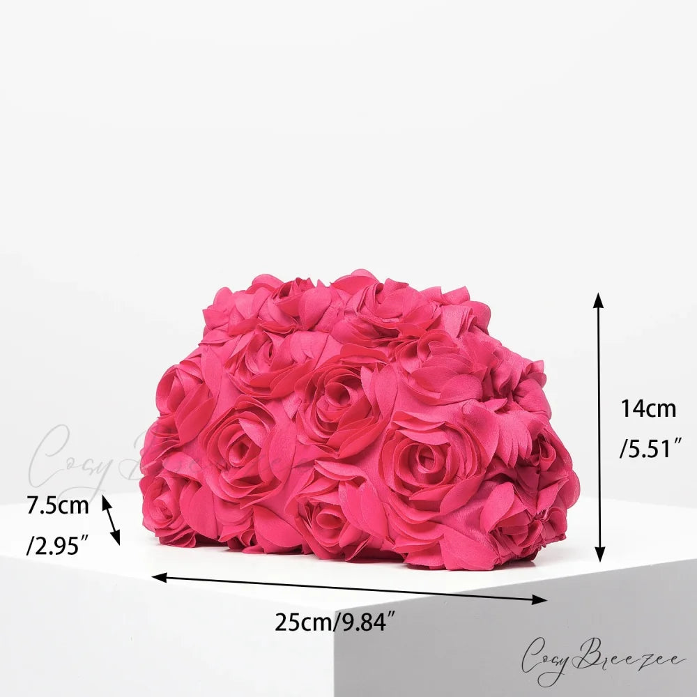 Elegant Rose Wedding Clutch wristlet-250126