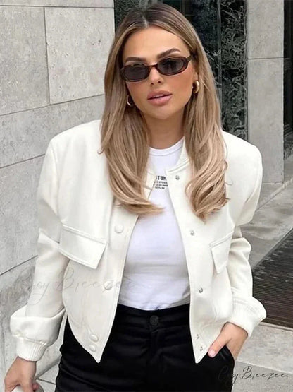 Elegant Solid Single-breasted Motorcycle Chic Long Sleeves With Pocket Autumn Stylish Coat