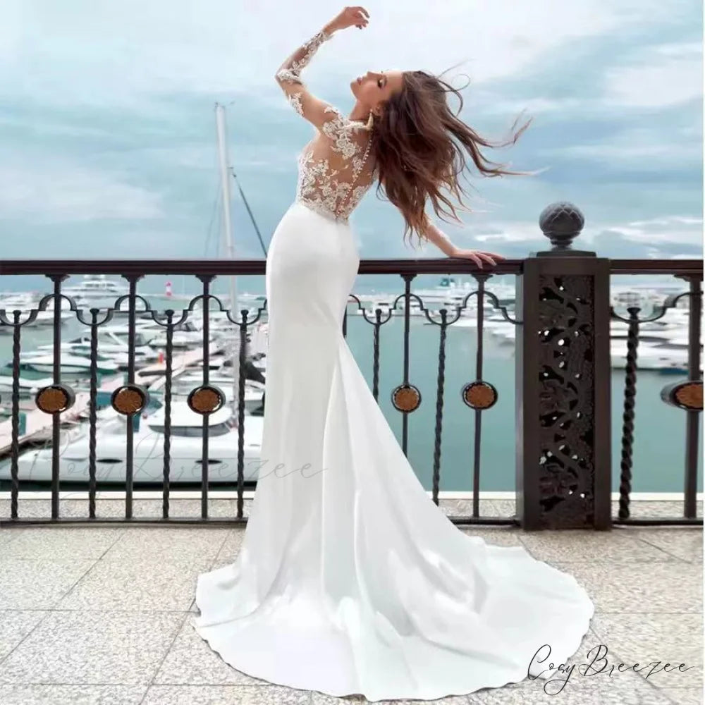Elegant Strapless Evening Gown Wedding Dress weddingdress-250223