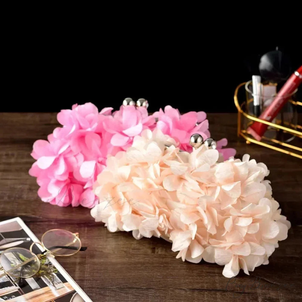 Elegant White Bride Floral Wedding Clutch Evening Handbag clutchbag-250126