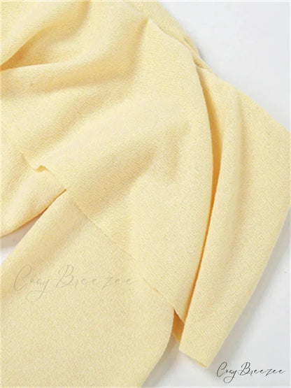 Elegant Women Knitted Evening Solid Sleeve Slash Neck Off Shoulder Ruffles Party Female Vestido
