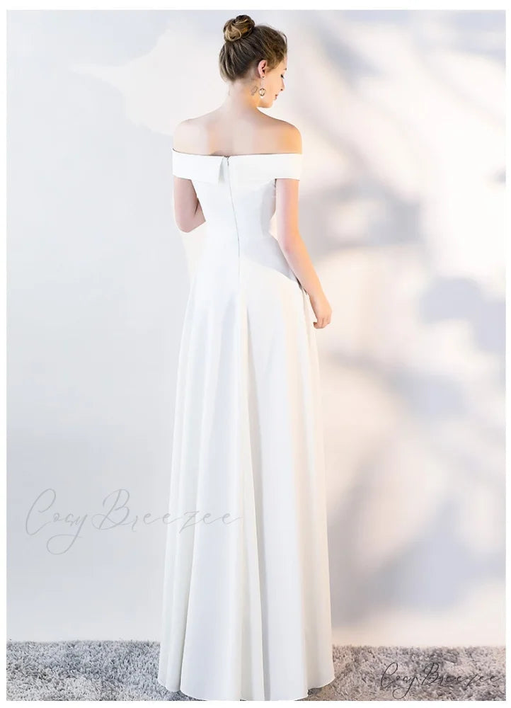 Ella Elegant off-the-shoulder gown
