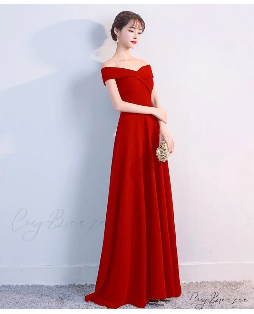 Ella Elegant off-the-shoulder gown