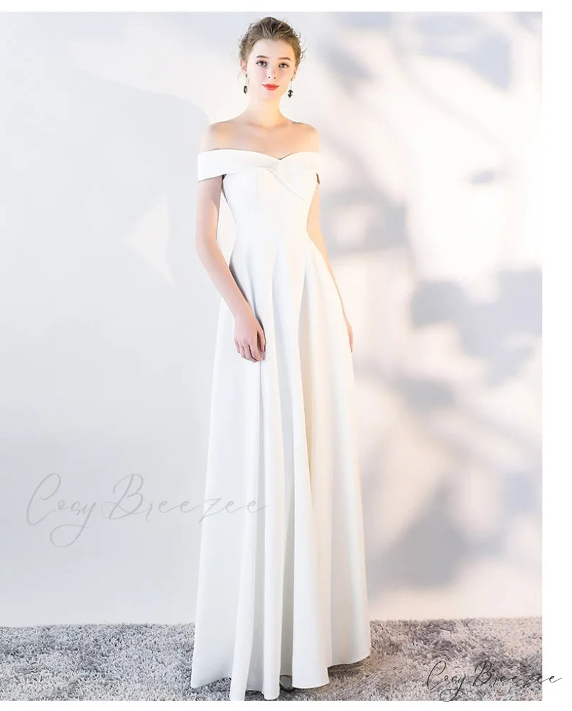 Ella Elegant off-the-shoulder gown