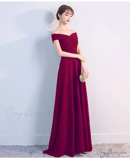 Ella Elegant off-the-shoulder gown