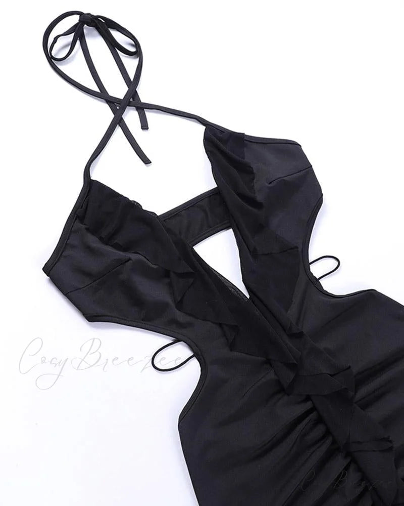 Elysium Witch Stylish Plunging Mini Dress