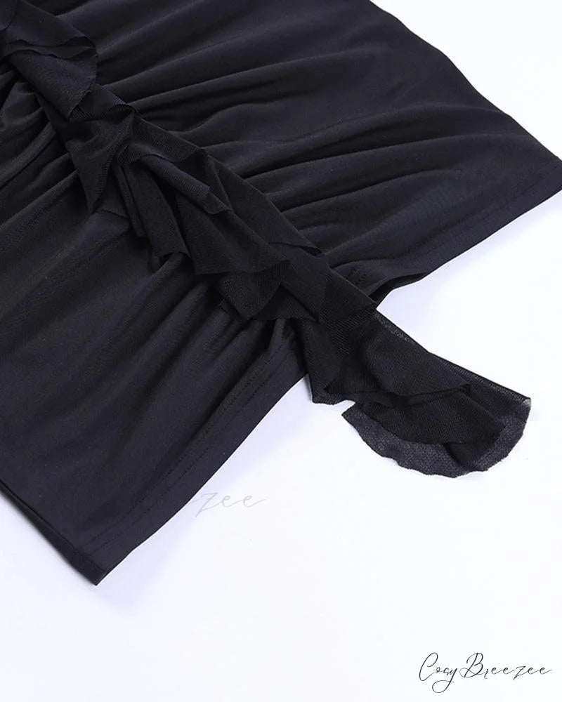 Elysium Witch Stylish Plunging Mini Dress