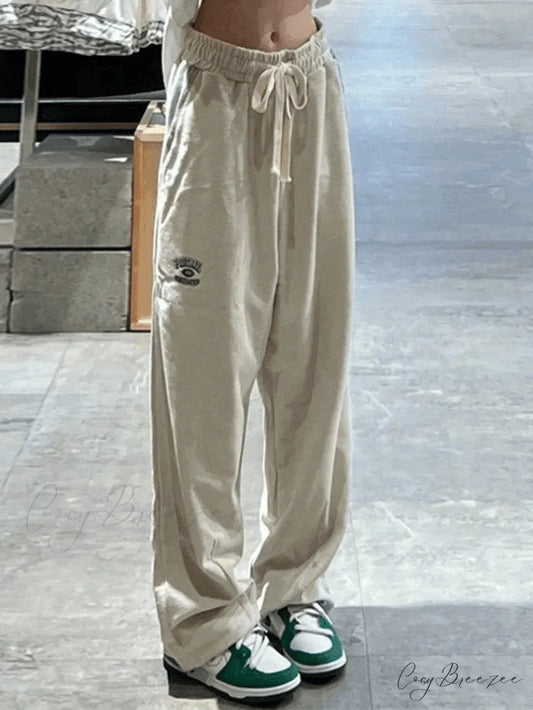 Embroidered Pocket Graceful Denim Overall Jeans Gray / S