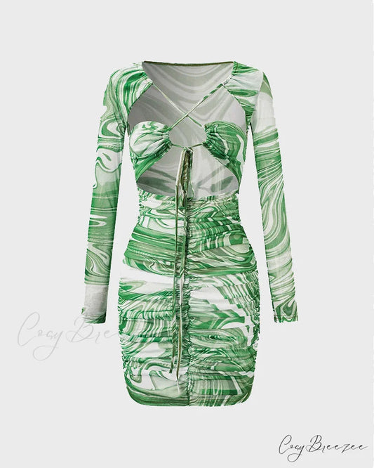 Emerald Envy Stylish Halter Dress Green / XS