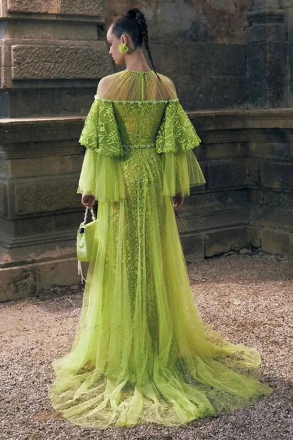 Emmaline Tiered Graceful Lace Maxi Dress