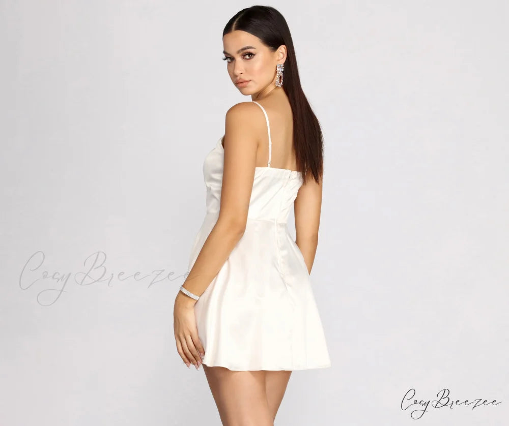 Emme Satin Stylish Party Dress