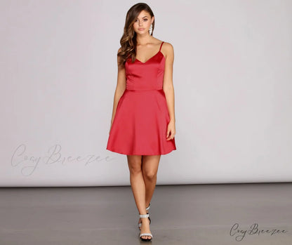 Emme Satin Stylish Party Dress