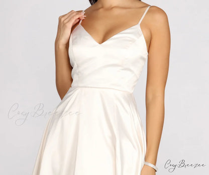Emme Satin Stylish Party Dress