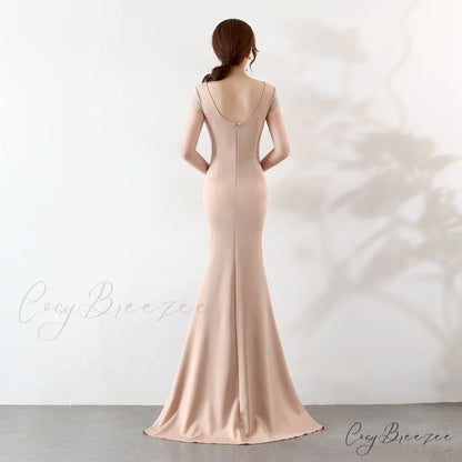 Eremi slim fit Charming long fishtail dress