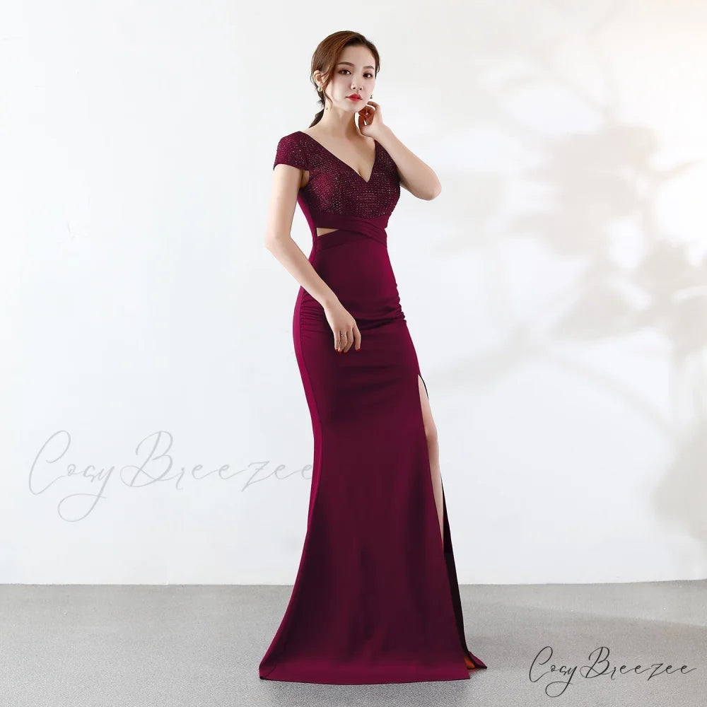 Eremi slim fit Charming long fishtail dress