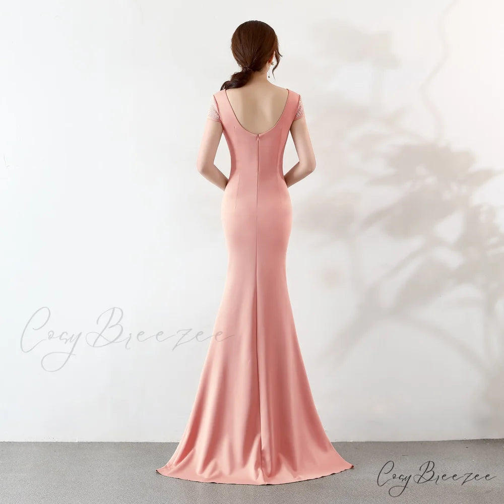 Eremi slim fit Charming long fishtail dress