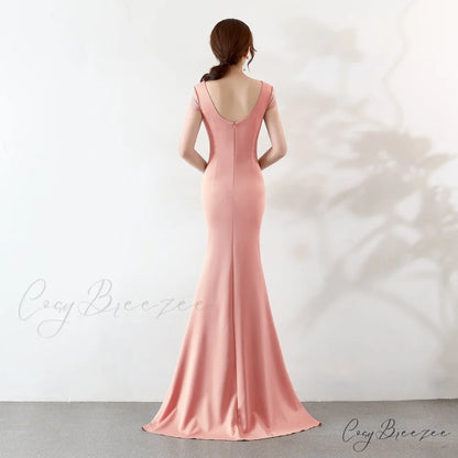 Eremi slim fit Charming long fishtail dress