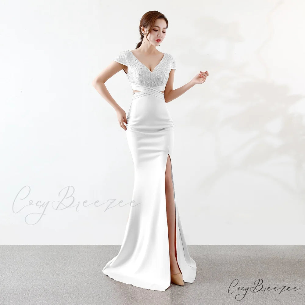 Eremi slim fit Charming long fishtail dress