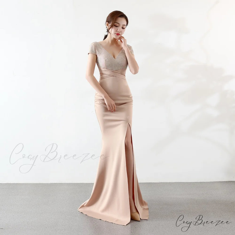 Eremi slim fit Charming long fishtail dress