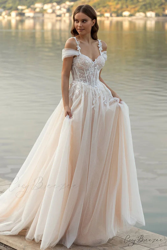 Eternity Boho A-line Trendy Lace Wedding Dress Ivory / 2
