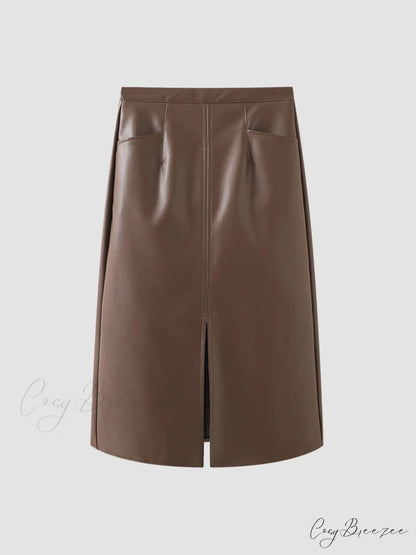 Eternity Nightshade Graceful PU Leather Skirt